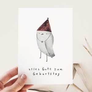 Geburtstagskarte Vogel | Postkarte zum Geburtstag, Din A6, Grußkarte Kinder