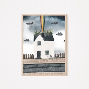Carte postale Skandihaus Arc-en-ciel | Carte de voeux A6 maison d'anniversaire image 3