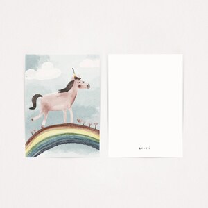 Carte postale Licorne arc-en-ciel | Carte de voeux A6 image 3