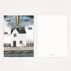 Carte postale Skandihaus Arc-en-ciel | Carte de voeux A6 maison d'anniversaire image 2