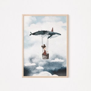 Poster Wal Kinderzimmer | Kinderposter, Tierposter, Geschenk Mädchen Junge