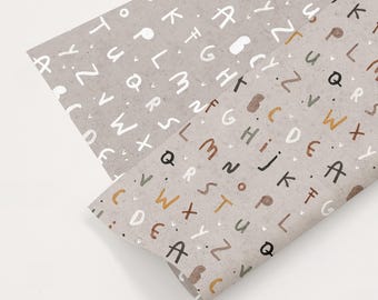 Papel de embrulho para volta às aulas ABC | Folhas de papel de embrulho (dobradas)