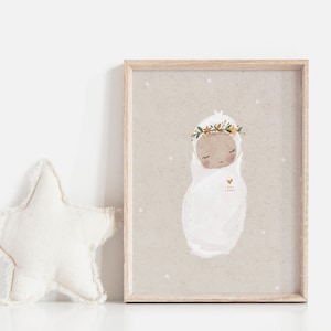 Sternenkind Poster, Baby Karte Postkarte, Babyzimmer, Kinderzimmer