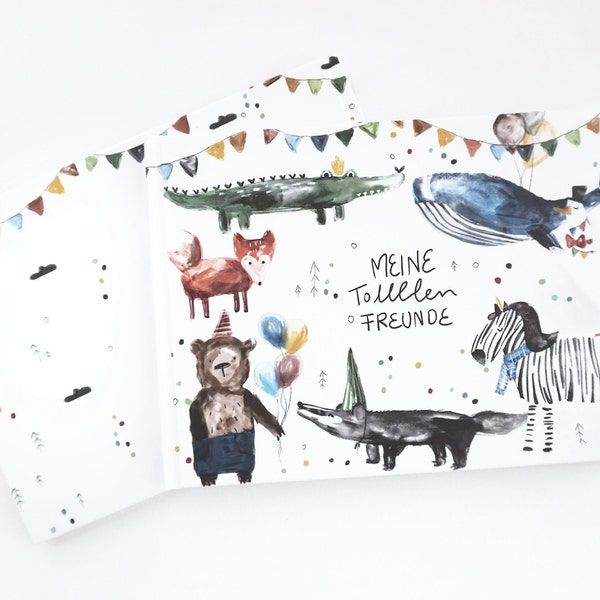 Friends book for 28 friends | Friends book crèche kindergarten primary school school animal lovers