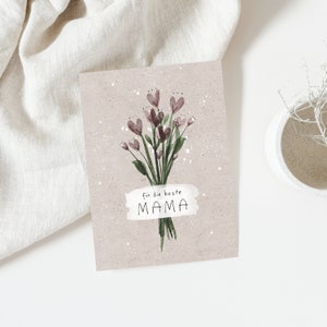 Carte postale meilleure maman | Carte de fête des mères, carte d'anniversaire maman image 2