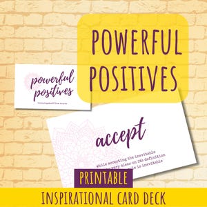 DES POSITIFS PUISSANTS, des cartes inspirantes, un cadeau inspiré pour un meilleur ami, un cadeau gentil pour un empathe, une inspiration quotidienne, des cartes d'orientation imprimables