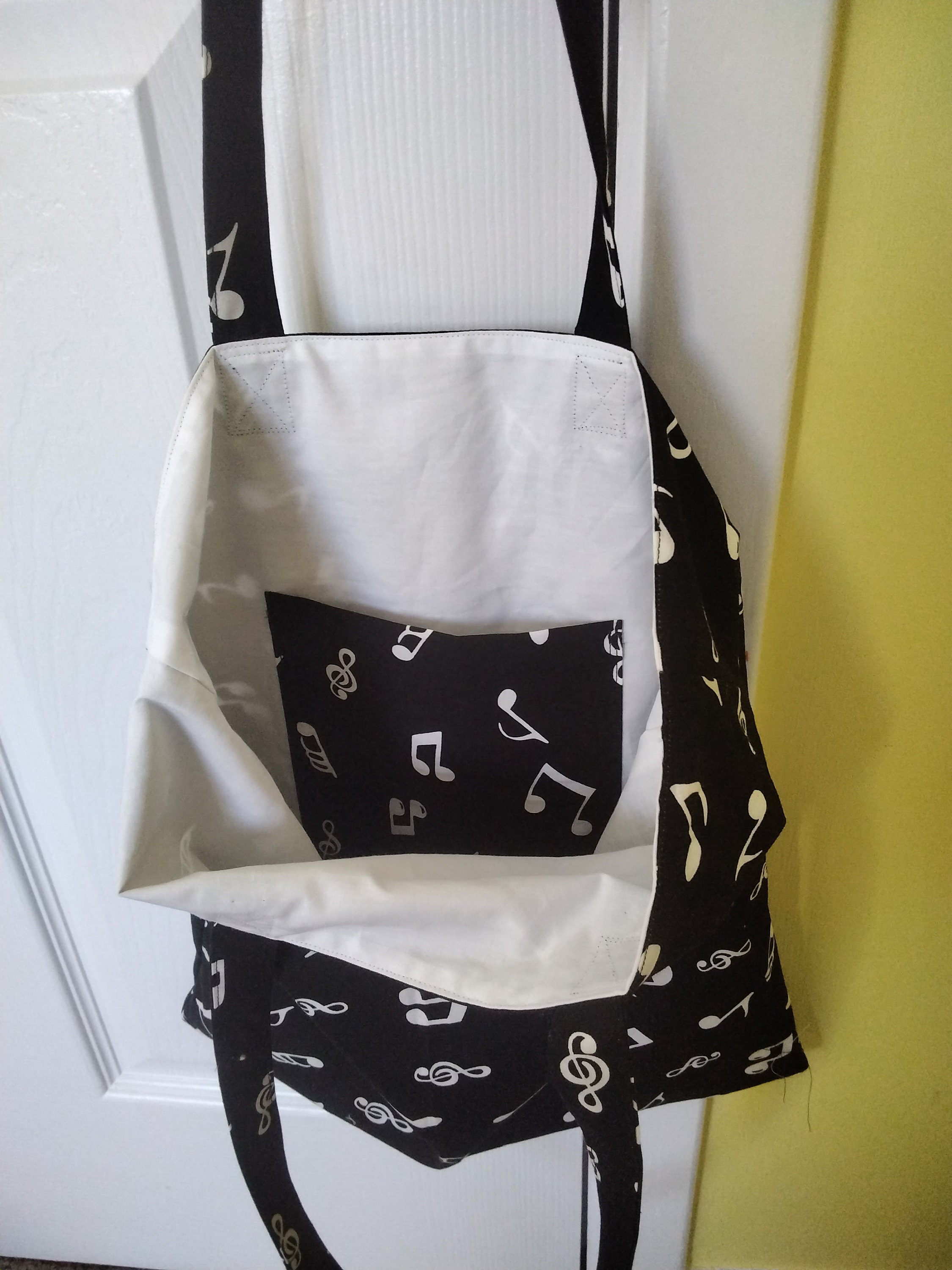 Music notes tote bag Musical notes handmade tote bag music Etsy