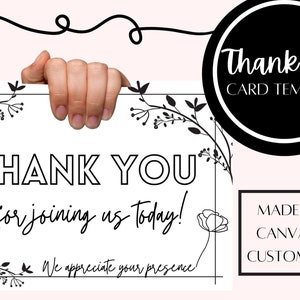 Customizable &quot;Thank You&quot; Card Template