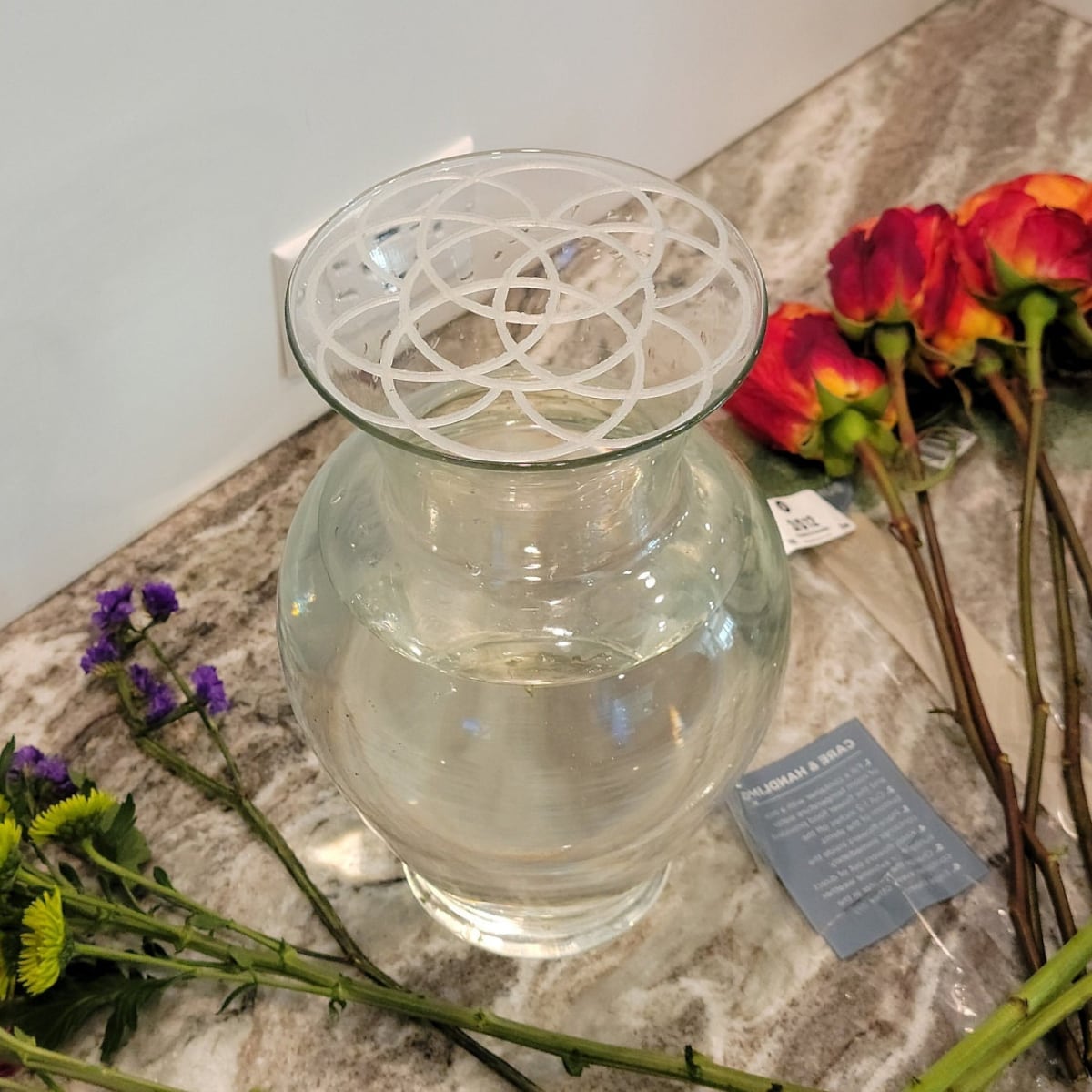 Flower Vase Arranger (Frog), Clear