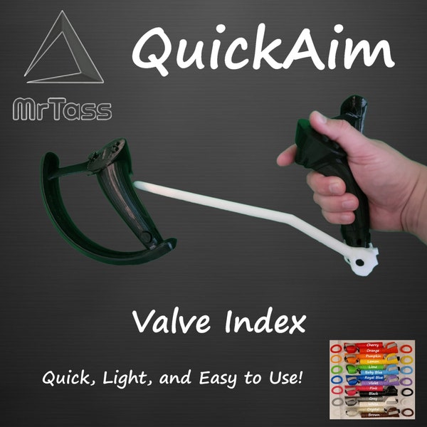 MrTass QuickAim | Valve Index (Compatible) | Gun Stock | Stability, Aim, and Reload Accessory | Lots of Colors