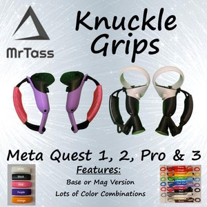MrTass Knuckle Grips (Base or Mag) | Quest 1, 2, Pro & 3/s (Compatible) | Designed by Chefschweisser
