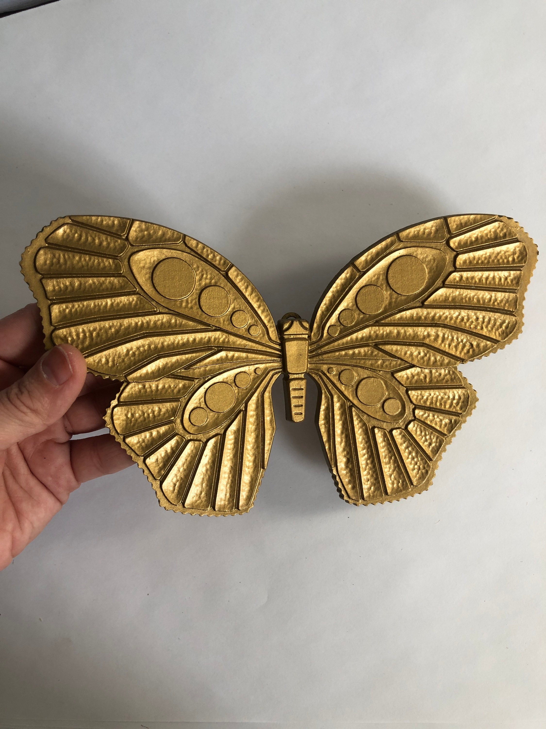 MCM gold butterflies wall decor set of 3 Etsy