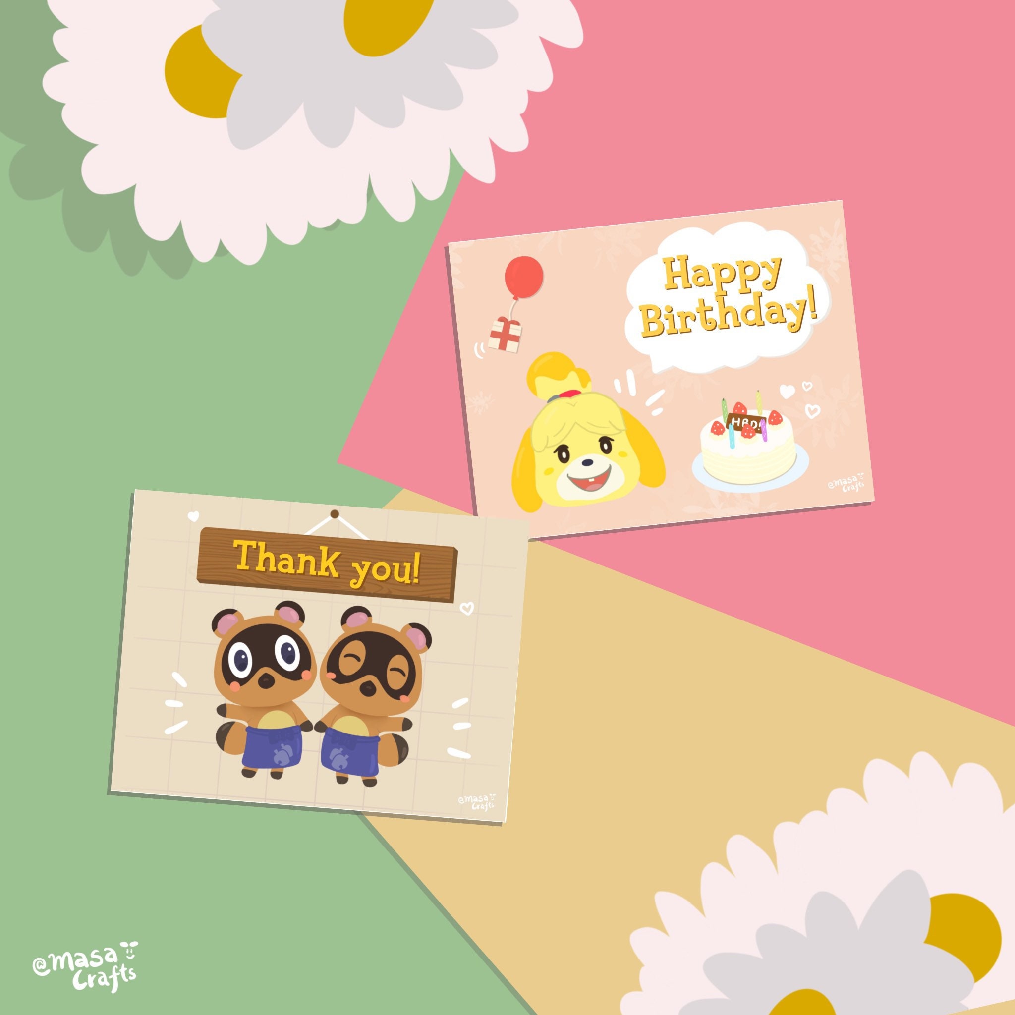 Animal Crossing Greeting Cardbirthday Cardthank You Card Etsy UK