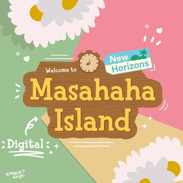 Custom Animal Crossing Island Name | Personalized Animal Crossing Island Name | Banner/Art/Logo/Icon (Digital)[With FREE wallpaper]