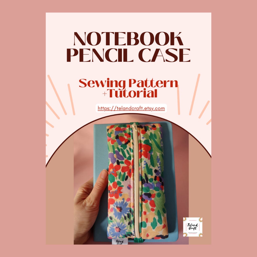 Pattern For Handbag Notepad Notebook Pencil Case PDF Sewing Pattern - Instant Download - Elastic ...