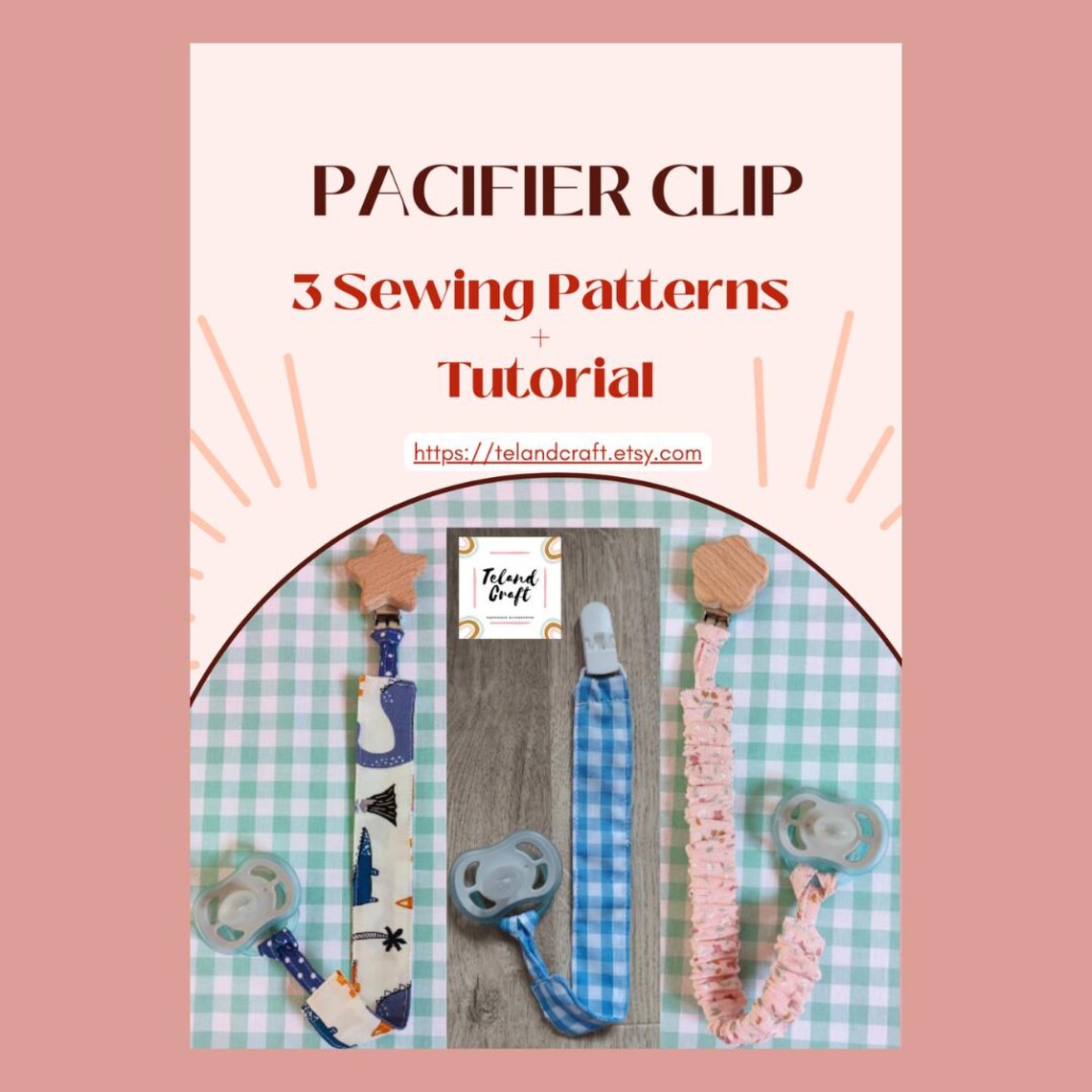 Pacifier Clip Baby Sewing Pattern - Step by Step Photo Tutorial ...