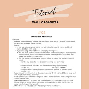 Hanging Wall Organizer PDF Sewing Pattern - Instant Download - up to 10 ...