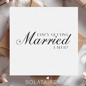 Envie de vous marier plus tard ? Carte de fiançailles personnalisée, futur mari, future épouse, carte de financement, carte de mariage, carte de jeunes mariés