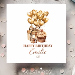 Personalisierte 21. Geburtstagskarte für sie, alles Gute zum 21. Geburtstag, 21. Geburtstagskarte für Tochter, Nichte, Enkelin, Schwester, beste Freundin