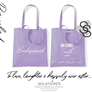 Wedding Tote Bag UK/Wedding Gifts/Personalised Tote Bags/Bridesmaid Tote Bag/Bridesmaid Gift/Bride Tote Bag/Maid of honour Tote bag/Hen tote