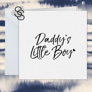 Vatertagskarte UK...Daddys kleiner Junge, einfache luxuriöse monochrome Karte für Ihn, passende Papa Geschenkverpackung, alles Gute zum Geburtstag Papa Karte von Kindern