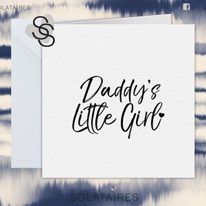 La niña de papá, tarjeta de felicitación del día del padre Reino Unido... Tarjeta monocromática de lujo simple para él, envoltura de regalo de papá a juego, tarjeta de papá feliz cumpleaños