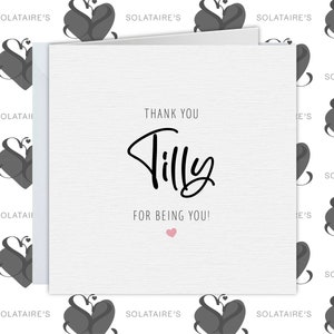 Carte de remerciement personnalisée, Merci d'être vous, Carte de remerciement d'un ami, Carte du meilleur ami, Carte du meilleur ami, Cadeaux personnalisés, Carte pour elle