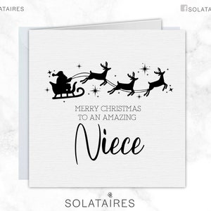 Frohe Weihnachten an eine erstaunliche Nichte Karte, Weihnachtskarte Nichte, Luxus-Weihnachtskarte für Nichte, Weihnachtskarte für Nichte, für ihn Karte