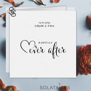 Cartão de casamento personalizado para noivos, presente de dia de casamento, genro e nora, cartão felizes para sempre, cartão para casal, cartão de casamento