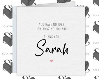 Carte de remerciement personnalisée, Merci d'avoir été incroyable, Carte de remerciement d'un ami, Carte de meilleur ami, Carte de meilleure amie, Cadeaux personnalisés, Carte pour elle
