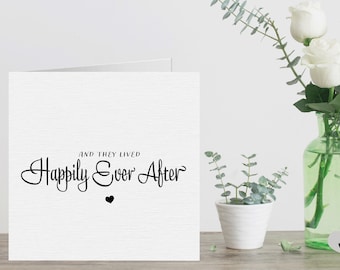 Tarjeta de boda personalizada para yerno y nuera, tarjeta de matrimonio, regalo de boda para pareja, tarjeta de felices para siempre, tarjeta de novios