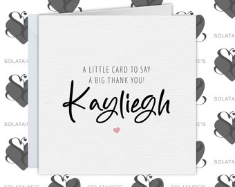 Carte de remerciement personnalisée, Une petite carte pour dire un grand merci, Carte de remerciement d'un ami, Carte meilleur ami, Carte Bestie, Cadeaux personnalisés