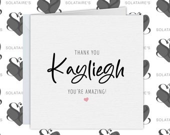 Carte de remerciement personnalisée, carte Tu es incroyable, carte de remerciement d'un ami, carte meilleur ami, carte bestie, cadeaux personnalisés, carte pour elle