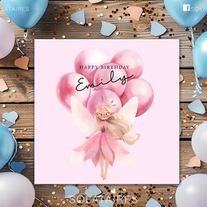 Biglietto di compleanno personalizzato fata magica rosa, bambina speciale, ragazza di compleanno, regalo per ragazze-figlia/sorella/nipote/nipote/amica