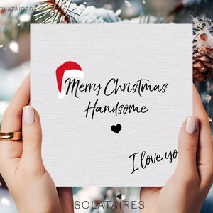 Cartão de Natal do namorado, Feliz Natal, Cartão de Natal bonito, Cartão de Natal do namorado, Cartão de Natal do marido, Cartão de Natal luxuoso, eu te amo