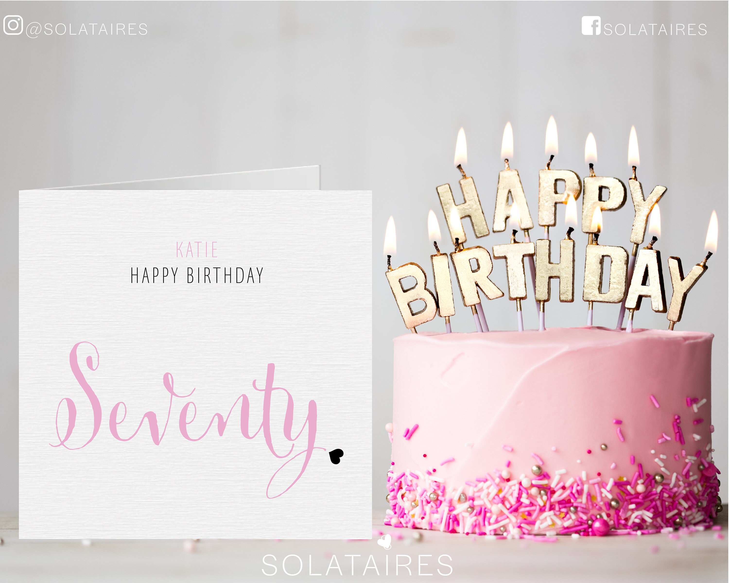 UK Greetings 70th Birthday Card For Her/Female/Friend With - View #7