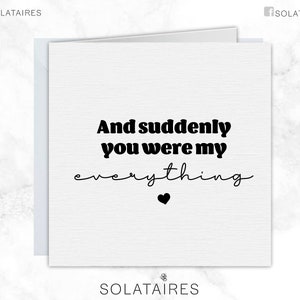 Personalised Card, Girlfriend birthday card, Card for her love, Wife card, Thank you cards, Love you card, Luxury cards, Anniversary card