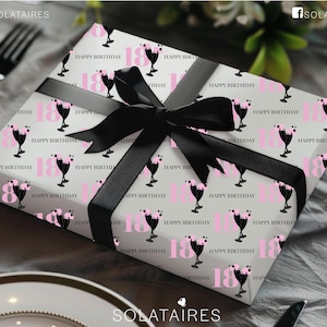 Geschenkpapier zum 18. Geburtstag, Geschenk 18. Geburtstag, Geschenk zum 18. Geburtstag, Geschenk zum 18. Geburtstag, Geschenk zum 18