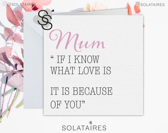 Happy Mothers Day Card for second mum UK, Mothers day card mummy, Mothers Day card for step daughter, Love you Mothers Day card