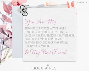 Happy Mothers Day Card for mum UK, Mothers day card mummy, Mothers Day card for daughter, Mothers Day card for mom - You're my best Friend