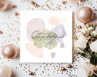 Personalised congratulations wedding card,Bride and groom Mr and Mrs wedding card for newly weds,Just married happy couple card,Wedding gift