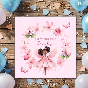 Biglietto di compleanno personalizzato fata magica rosa, bambina speciale, ragazza di compleanno, regalo per ragazze-figlia/sorella/nipote/nipote/amica