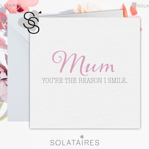 Tarjeta del Día de las Madres Feliz para la segunda madre del Reino Unido, Tarjeta del día de la madre momia, Tarjeta del Día de la Madre para la hijastra, La razón por la que sonrío Tarjeta del Día de la Madre