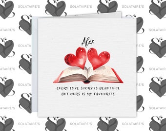 Personalised valentines Day Card For Girlfriend UK,Valentines Day Card for Girlfriend,Fiancé & Wife,Simple Luxury Greeting Cards for her