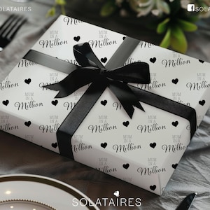 Carta da regalo "Mum In A Million" (Regno Unito), semplice carta da regalo di lusso per lei, compleanno della mamma, carta da regalo per il compleanno della mamma da figlia/figlio - biglietto coordinato