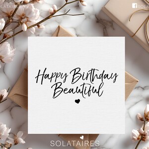 Tarjeta de feliz cumpleaños para ella, tarjeta de cumpleaños de novia, tarjeta para finanzas, tarjeta de cumpleaños para esposa, tarjeta de mejor amigo- Feliz cumpleaños hermoso