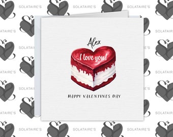 Personalised valentines Day Card For Girlfriend UK,Valentines Day Card for Girlfriend,Fiancé & Wife,Simple Luxury Greeting Cards for her