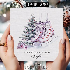 Biglietto di Natale per la migliore amica, biglietto di Natale personalizzato per l'amore invernale per lei, biglietto di Natale per la migliore amica, biglietto di Natale di tendenza per un amico speciale