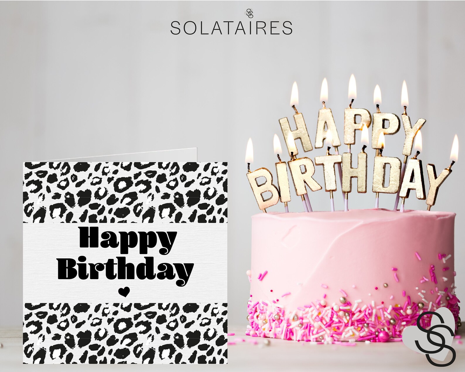 Happy Birthday Leopard Print Card for Her Uk Simple Cute - Etsy