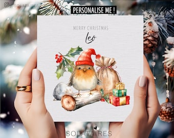 Biglietto di Natale con pinguino - Per figlia e genero - Italia